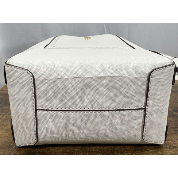 STEVE MADDEN Bellie Bucket White Shoulder Bag/Purse Detachable Strap Scarf - Picture 10 of 16
